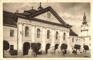 Késmárk, Kezmarok; Fő tér, H. Donáth-féle Késmárk szálloda, L. Pospisil üzlete / main square, hotel, shops (kis szakadás / small tear)