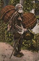 Korb-Zigeuner / Erdélyi kosárfonó cigány. folklór / Transylvanian folklore, basket weaving gypsy