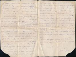 1871 ásvai Jókay Jolán (1849-1922) saját kézzel írt levele anyósához, Hegedűs Sándornéhez, melyben o...