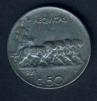 Olaszország 1921R 50c perem recés T:3+