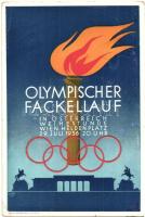 1936 Olympischer Fackellauf in Österreich, Wien / Olympic torch relay in Vienna, Austria. So. Stpl. (fa)