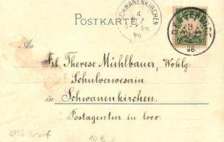 1898 SM Aviso Greif unter Volldampf / SMS Greif Imperial German Navy (Kaiserliche Marine) aviso ship...
