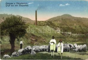 3 db régi képeslap a Kárpátokból / 3 pre-1945 postcards from the Carpathian Mountains