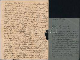 cca 1860-1880 A Jókai, Hegedűs család irathagyatékából. 6 db családi levelezés részben ásvai Jókay J...