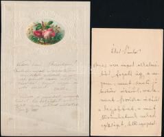 cca 1860-1880 A Jókai, Hegedűs család irathagyatékából. 6 db családi levelezés részben ásvai Jókay J...