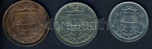 Lettország 1922. 5s + 10s + 20s T:2/3