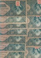 146 db vegyes magyar papírpénz pengő, infla + 13db külföldi T:I,II,III,IV (kevés)