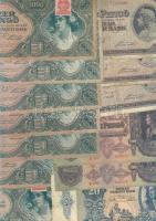 146 db vegyes magyar papírpénz pengő, infla + 13db külföldi T:I,II,III,IV (kevés)