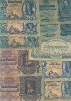 146 db vegyes magyar papírpénz pengő, infla + 13db külföldi T:I,II,III,IV (kevés)