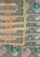 146 db vegyes magyar papírpénz pengő, infla + 13db külföldi T:I,II,III,IV (kevés)