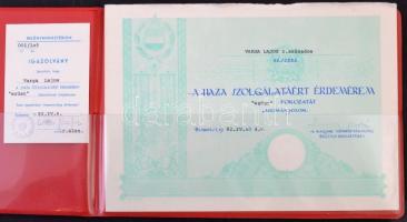 7db-os kitüntetés adományozói tétel, rendőrségi alkalmazott számára