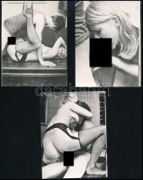 cca 1960-1970 10 db erotikus és pornográf fotó, 10x7.5 és 12x9 cm közti méretben