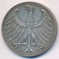 NSZK 1951F 5M Ag T:2,2-
FRG 1951F 5 Mark Ag C:XF,VF