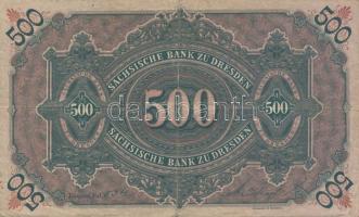 Német Birodalom/Császárság/Szászország 1911. 500M "kézírással" T:III