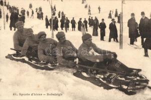 Sports dhiver, Bobsleigh / winter sport, five-men controllable bobsled