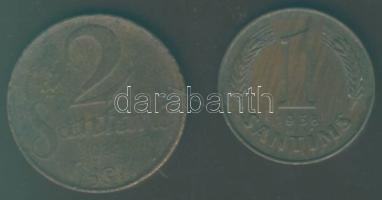 Lettország 1922. 2s + 1938. 1s T:2/3+,3