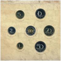 2005. 1Ft-100Ft (7xklf) forgalmi sor szettben + 2005. 10Ft "József Attila", külső karton v...