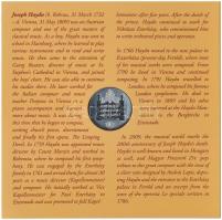 2009. 5Ft-200Ft "Haydn" (7xklf) forgalmi érme sor, benne "Joseph Haydn" Ag emlék...