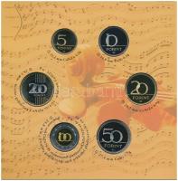 2009. 5Ft-200Ft "Haydn" (7xklf) forgalmi érme sor, benne "Joseph Haydn" Ag emlék...