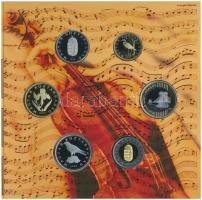 2009. 5Ft-200Ft "Haydn" (7xklf) forgalmi érme sor, benne "Joseph Haydn" Ag emlék...