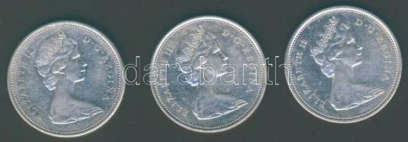 Kanada 1965. 25c Ag + 1968. 25c Ag (2x) T:2,2-