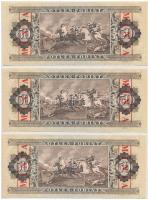 1983. 50Ft (3x) "D000 000842 - D000 000844" sorozat és sorszámmal illetve piros "MINT...