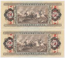 1983. 50Ft (2x) "D000 000634 - D000 000635" sorozat és sorszámmal illetve piros "MINT...