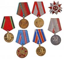 Szovjetunió 7db klf kitüntetés, közte 1957. Emlékérem Leningrád alapításának 250. évfordulójára; ~1985. Honvédő Háború Érdemrend II. osztálya T:1-,2 Soviet Union 7pcs of diff decorations, including 1957. In Commemoration of the 250th Anniversary of Leningrad; ~1985. Order of the Patriotic War 2nd class C:AU,XF