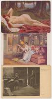 35 db RÉGI művészlap / 35 pre-1945 art motive postcards