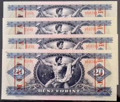1980. 20Ft piros "MINTA" felülnyomással és perforációval (4x), sorszámkövetők "C000 0...