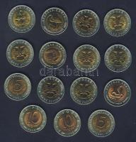 Oroszország 1991-94. 5R (2klf), 10R (3klf), 50R (10klf) "Vadvilág" komplett sor! T:1,2