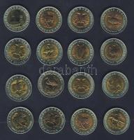 Oroszország 1991-94. 5R (2klf), 10R (3x) 2klf, 50R (10klf) "Vadvilág" egy kivételével komp...