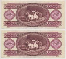 1989. 100Ft (2x) sorszámkövetők T:I- törés nélküli hajlás Adamo F36