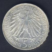 NSZK 1966. 5M Ag "Leibniz" T:BU