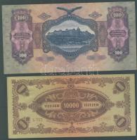 1930-45. 100P T:II+ Csak egyszer hajtva, törve nem! + 1936. 10P T:I + 1945. 100P T:I + 500P T:I + 10...