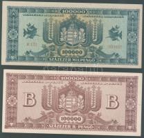 1946. 100.00Milpengő + 100.000B.-pengő T:I