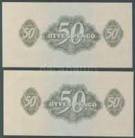 1944. 50P "V.H." (2x) egymásutáni sorszámokkal T:I
