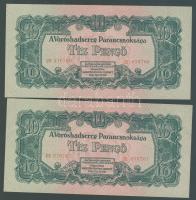 1944. 10P "V.H." (2x) egymásutáni sorszámokkal, jobboldalon mindkettő utolsó számjegye felfelé csúszva! T:I