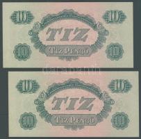 1944. 10P "V.H." (2x) egymásutáni sorszámokkal, jobboldalon mindkettő utolsó számjegye fel...