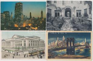 20 db főleg RÉGI amerikai városképes lap / 20 mostly pre-1945 American town-view postcards