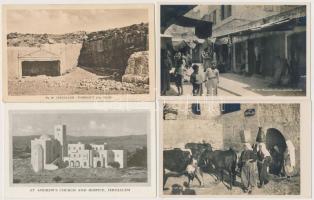 5 db RÉGI izraeli városképes lap / 5 pre-1945 town-view postcards from Israel