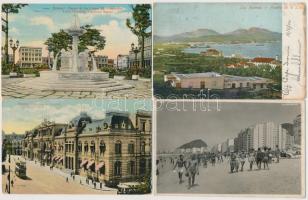 9 db RÉGI dél-amerikai városképes lap / 9 pre-1945 town-view postcards from South-America