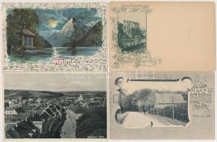 14 db RÉGI svájci városképes lap / 14 pre-1945 town-view postcards from Switzerland