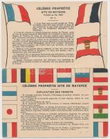 Célebre Prophétie - 6 db francia nyelvű első világháborús propagandalap / 6 French language WWI prop...