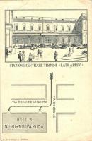 Rome, Roma; Stazione Centrale Termini (Lato Arrivi). Hotels Nord & Nuova Roma / hotel advertisem...