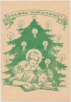 Boldog Karácsonyt! Cserkész üdvözlő művészlap - 4 db ugyanolyan képeslap / 4 Hungarian scout Christmas art postcards s: Márton L.