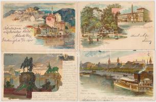11 db RÉGI külföldi városképes lap, sok olasz és német / 11 pre-1945 European town-view postcards with many Italian and German