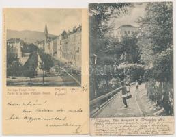 10 db RÉGI horvát és vajdasági városképes lap / 10 pre-1908 Croatian and Vojvodinan town-view postcards