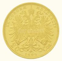 Ausztria 1894. 20K Au "Ferenc József" (6,82g/0.900) T:1-,2 kis ph.
/ Austria 1894. 20 Cor...