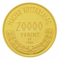 1996. 20.000Ft Au "Honfoglalás 1000. évfordulója" (7,01g/0.986) T:PP kis fo. / 
Hungary 1...